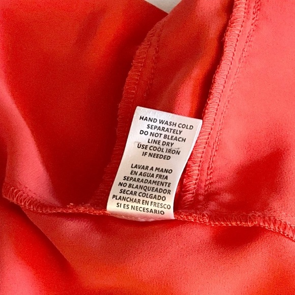 AFTER MARKET Women's Orange Ruffle V-Neck Sleeveless Top Size Small - Picture 11 of 13